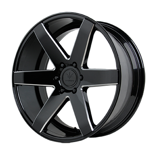 Verde Invictus Wheel Rim 20x9 6x127 ET35 78.3 Gloss Black/ Milled Windows