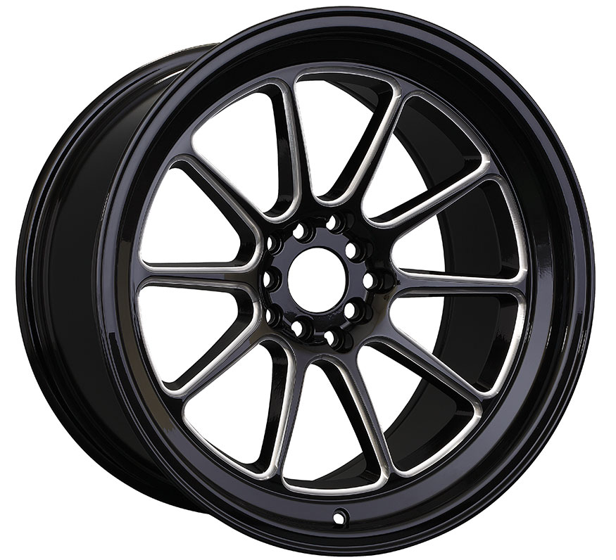XXR 557 Wheel Rim 18x8.5 5x100/5x114.3 ET35 73.1mm Black / Milled