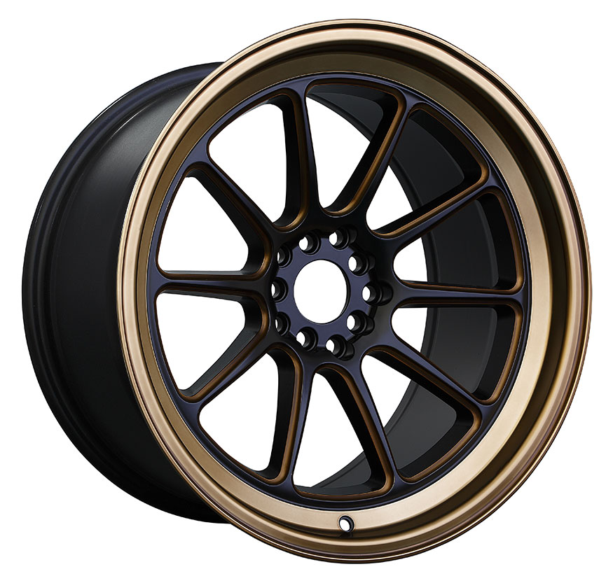 XXR 557 Wheel Rim 18x8.5 5x100/5x114.3 ET15 73.1mm Flat Black / Bronze